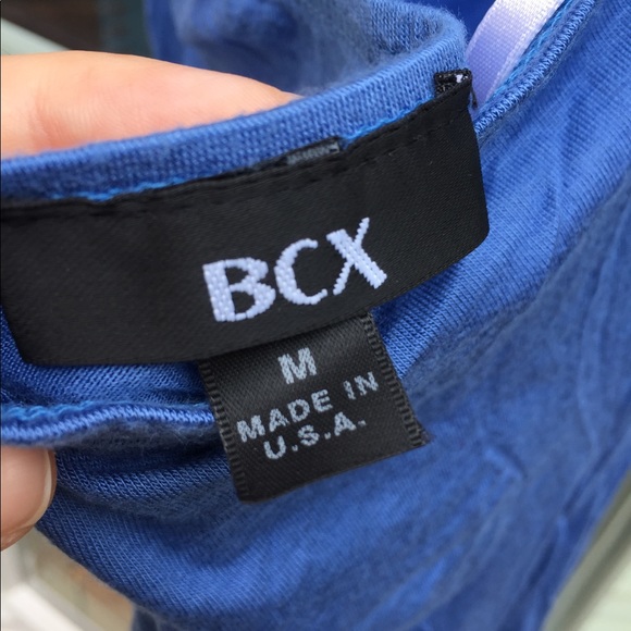 BCX blue with gold gems halter top - Picture 3 of 5